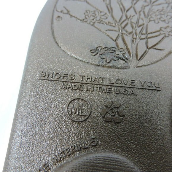 Oka B Sandals M / L Shell Brown Bronze Flip Flop - Picture 5 of 9